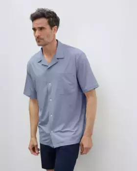 Мужская рубашка с охлаждающим эффектом, короткий рукав Sepiia, синий