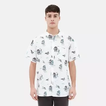 Мужская рубашка с принтом Basehit, белый