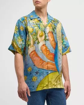 Мужская рубашка с принтом Embassy Of The Free Mind Camp Scotch & Soda, цвет Embassy Print