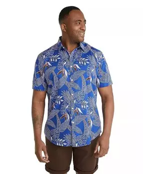 Мужская рубашка с принтом Java Johnny Bigg, синий