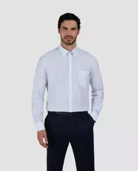 Мужская рубашка с разноцветными полосками Paul & Shark, белый