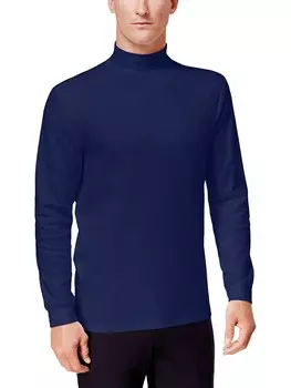 Мужская рубашка с воротником из эластичного хлопка Club Room, цвет Navy Blue