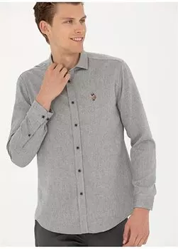 Мужская рубашка Saks стандартного кроя с воротником на пуговицах RICAO U.S. Polo Assn.