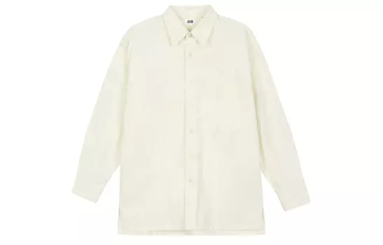 Мужская рубашка серии U FW23, светло-бежевая Uniqlo, светло-бежевый