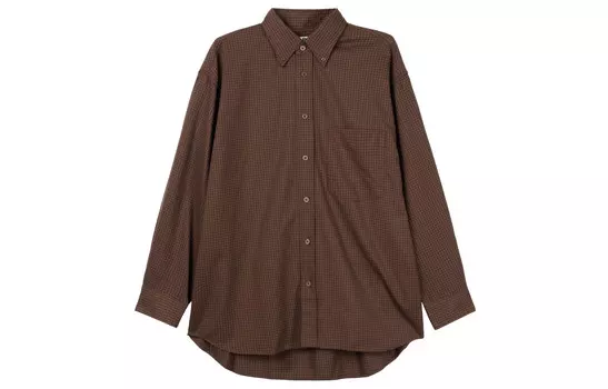 Мужская рубашка серии U FW23, светло-коричневая Uniqlo, коричневый