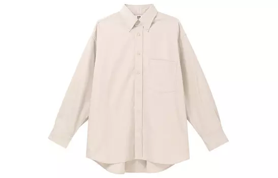 Мужская рубашка серии U FW23, светло-серая Uniqlo, серый