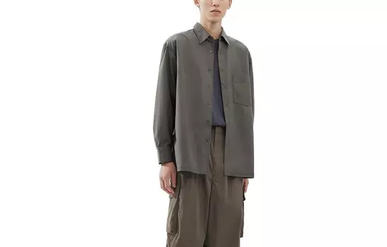 Мужская рубашка серии U FW23 Thyme Uniqlo, цвет Thyme