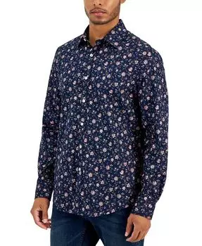 Мужская рубашка Sette с цветочным принтом Club Room, синий