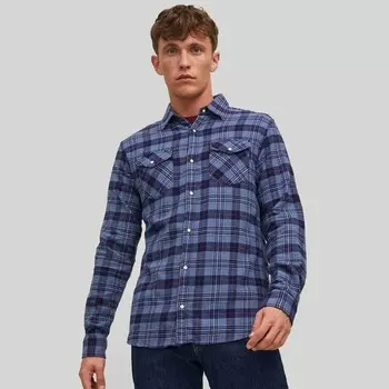 Мужская рубашка Sheridan Pre Check Jack & Jones, синий