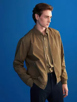 Мужская рубашка Slim Fit с длинным рукавом LCW Vision, оливковое