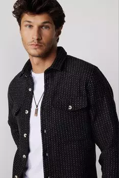 Мужская рубашка Slim Fit с полосатым клапаном и двойным карманом TUDORS, смешанный