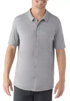 Мужская рубашка Smartwool на пуговицах из нержавеющей стали, цвет Light Grey Heather