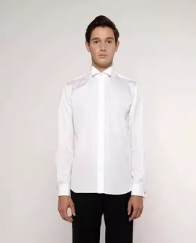 Мужская рубашка-смокинг из поплина Mirto, белый