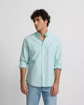 Мужская рубашка Sport Oxford в полоску Silbon, зеленый