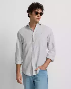 Мужская рубашка Sport Soft в полоску Silbon, темно-зеленый