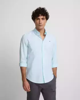 Мужская рубашка Sport Soft в полоску Silbon, светло-зеленый