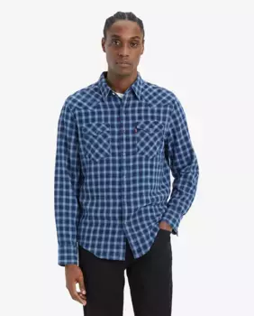 Мужская рубашка стандартного кроя с длинными рукавами Levi's, темно-синий