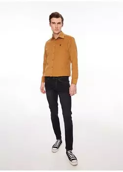 Мужская рубашка стандартного кроя светло-хаки с воротником на пуговицах DORSTEN023K U.S. Polo Assn., светлый хаки