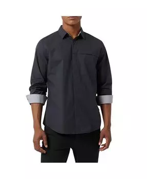 Мужская рубашка стрейч с длинным рукавом City Grid DKNY, черный