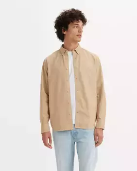 Мужская рубашка свободного кроя из хлопка с длинными рукавами Levi's, цвет Kaki