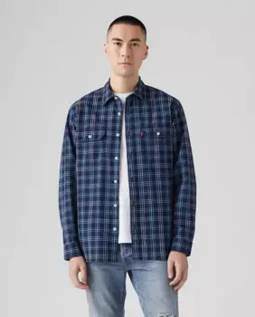 Мужская рубашка свободного кроя из хлопка с длинными рукавами Levi's, синий