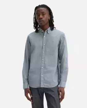 Мужская рубашка свободного кроя из хлопкового денима с длинными рукавами Levi's, синий