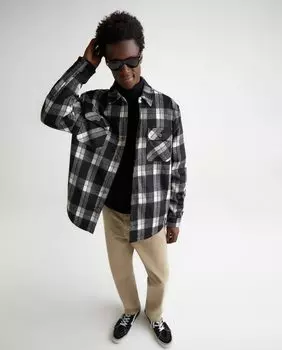 Мужская рубашка свободного кроя в клетку Green Coast, коричневый