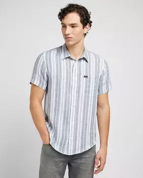 Мужская рубашка свободного кроя в полоску Lee, зеленый