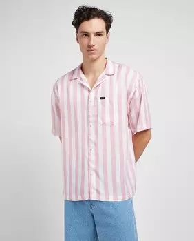 Мужская рубашка свободного кроя в полоску Lee, розовый