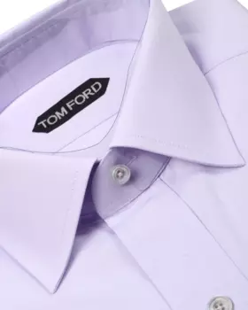Мужская рубашка Tom Ford на пуговицах в сиреневом цвете