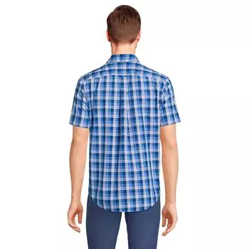 Мужская рубашка традиционного кроя Lands End Essential из легкого поплина на пуговицах Lands' End