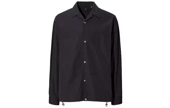 Мужская рубашка UNIQLO, цвет Black