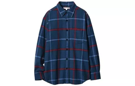 Мужская рубашка UNIQLO, цвет Blue