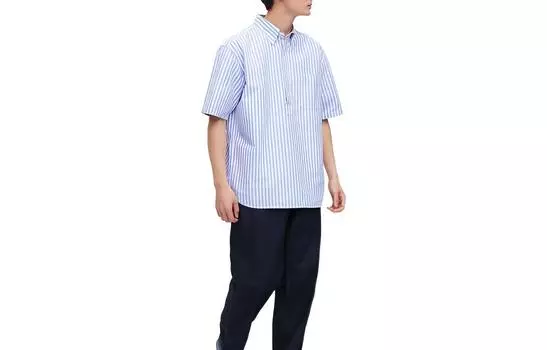 Мужская рубашка UNIQLO, цвет Blue