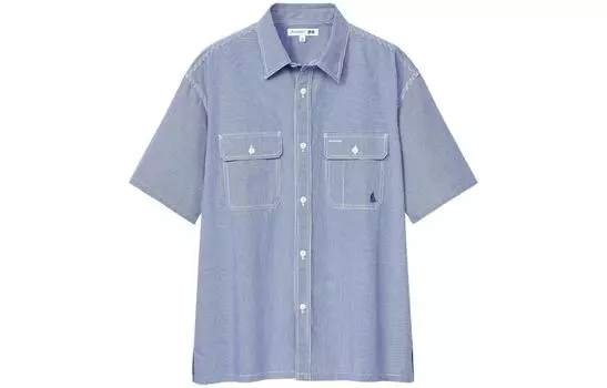 Мужская рубашка UNIQLO, цвет Blue