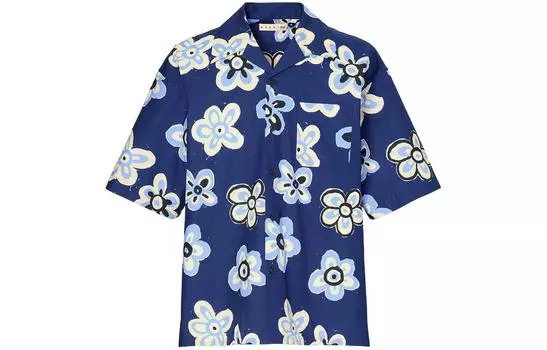 Мужская рубашка UNIQLO, Темно-синий