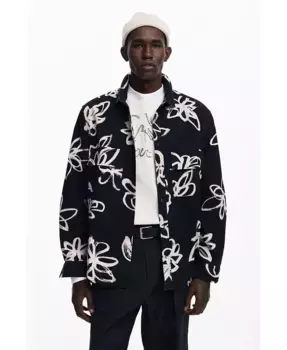 Мужская рубашка Utility с цветочным принтом Desigual, черный