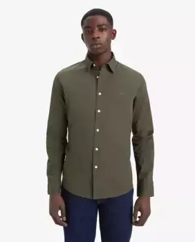 Мужская рубашка узкого кроя с длинными рукавами Levi's, темно-зеленый