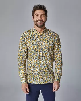 Мужская рубашка узкого кроя с длинными рукавами Altonadock, мультиколор