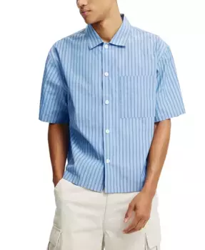 Мужская рубашка Ventura с коротким рукавом COTTON ON, синий