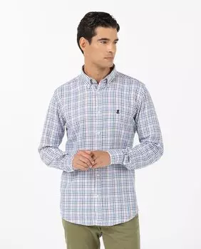 Мужская рубашка в клетку elPulpo, розовый