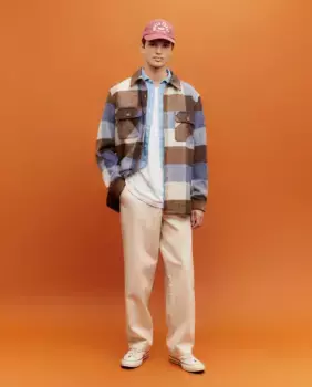 Мужская рубашка в клетку Green Coast, коричневый