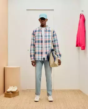 Мужская рубашка в клетку Green Coast, розовый