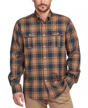 Мужская рубашка в клетку highland с регулируемой температурой singsby Barbour, синий