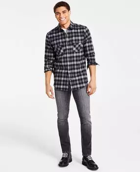 Мужская рубашка в клетку классического кроя nume на пуговицах, созданная для macy's INC International Concepts, мульти