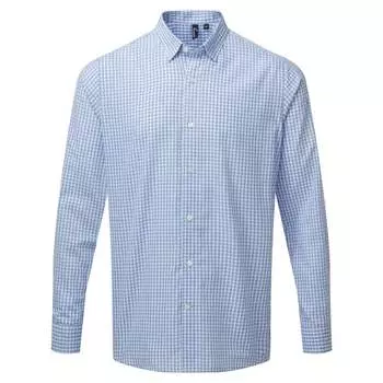 Мужская рубашка в клетку с длинными рукавами Maxton Premier, белый