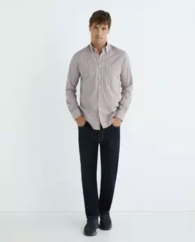 Мужская рубашка в клетку с длинными рукавами Exigency, зеленый