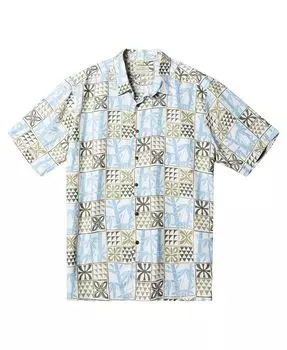 Мужская рубашка в клетку с короткими рукавами Quiksilver Quiksilver Waterman, зеленый