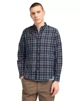 Мужская рубашка в клетку с технологией Solucell Air Timberland, синий