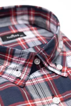 Мужская рубашка в клетку в стиле баттал TUDORS, черный